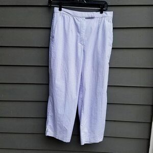 LizGolf Purple/Blue/White Checked Pants size 10